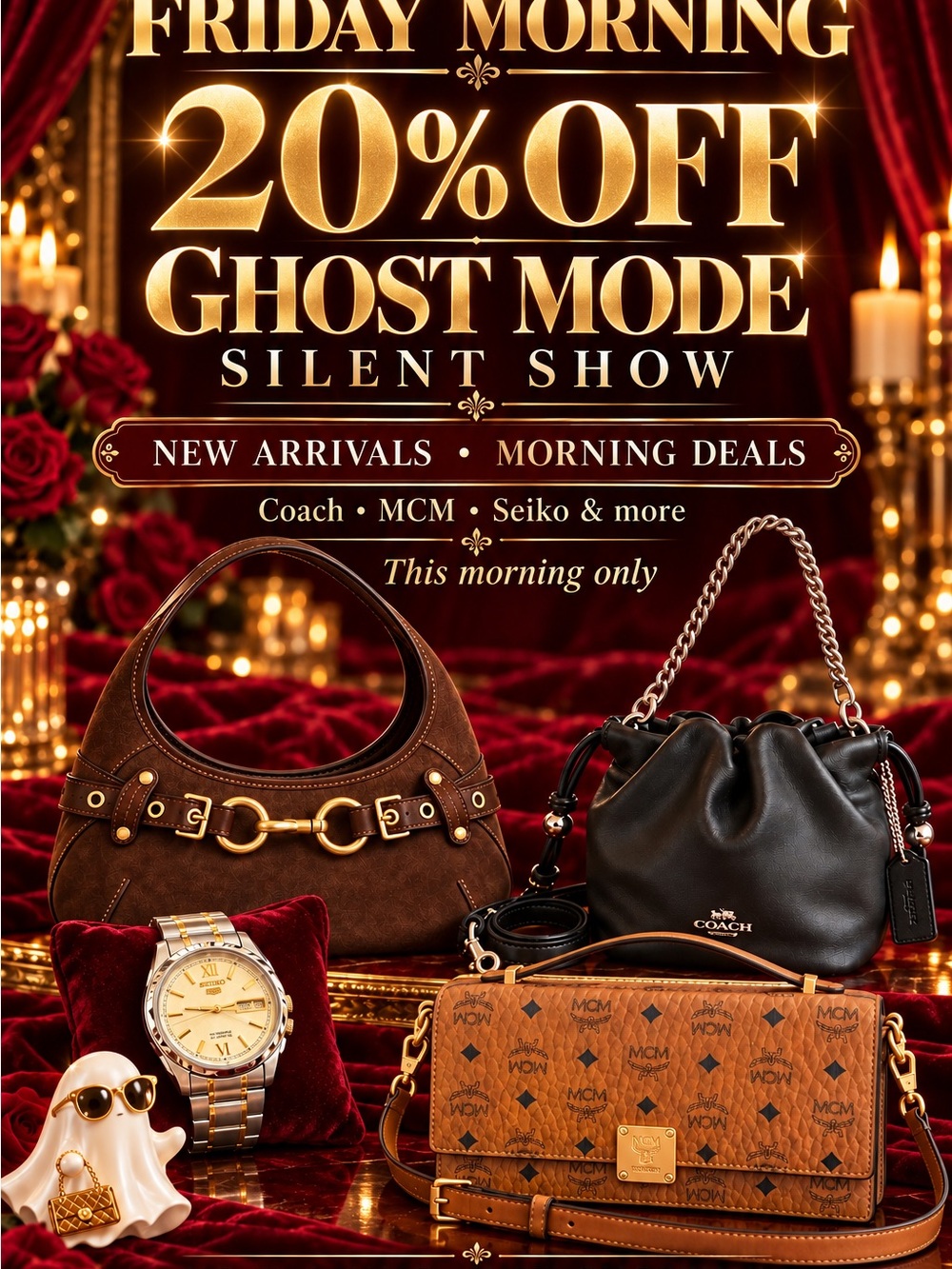 👻 GHOST MODE | 20% OFF Friday Morning! ☀️ Designer Deals 🛍️ 6:30 AM EST